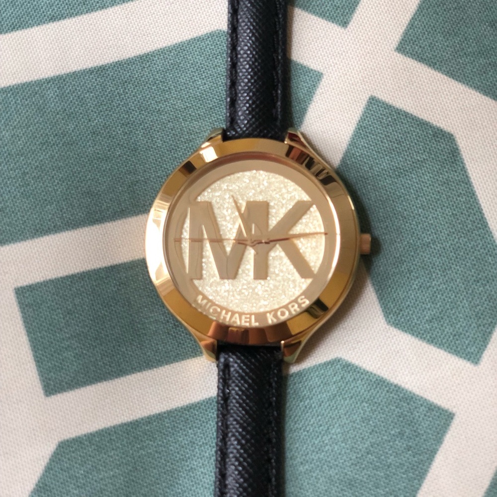 Michael Kors leather strapped watch